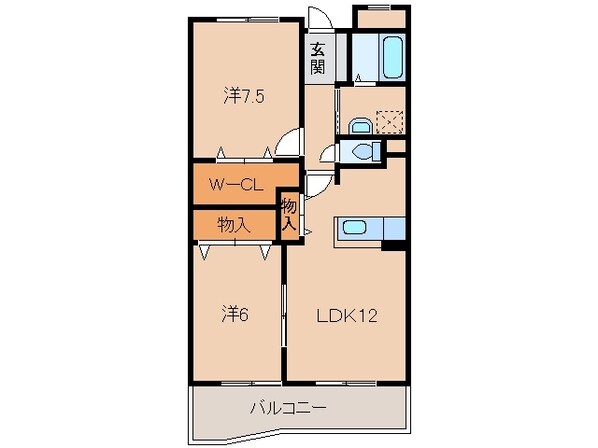 紀三井寺駅 バス7分  浜の宮下車：停歩10分 4階の物件間取画像